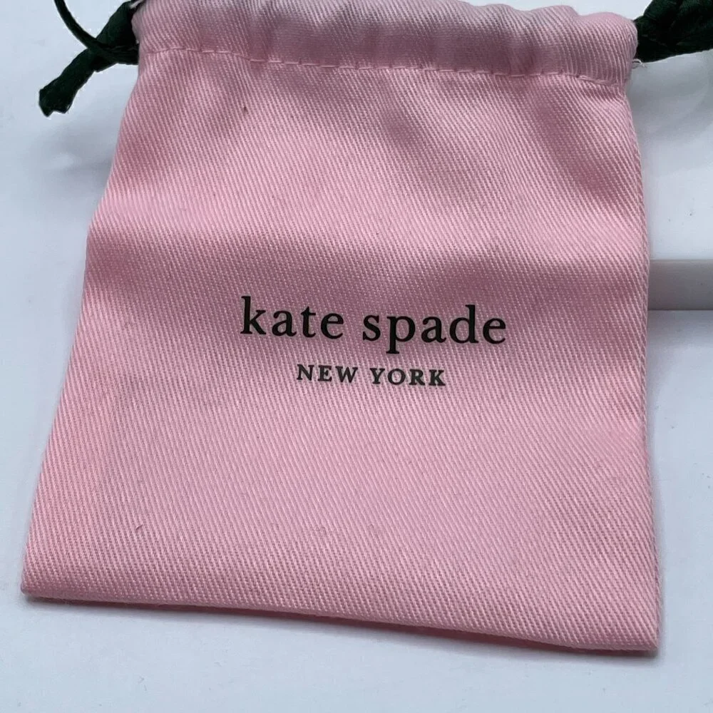 NWT Kate Spade Gumdrop Black Diamond Faceted Glass Stud Earrings Dust Bag